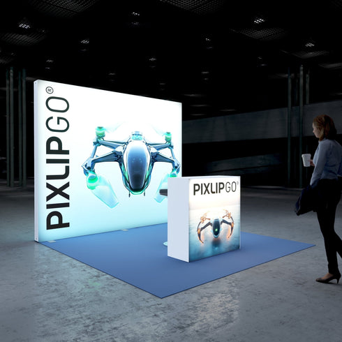 10x10 Booth Backlit Display Kit 01 - PIXLIP USA